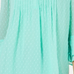Charter Club Women's Double Ruffle Textured Pintuck Top Mint Size Large