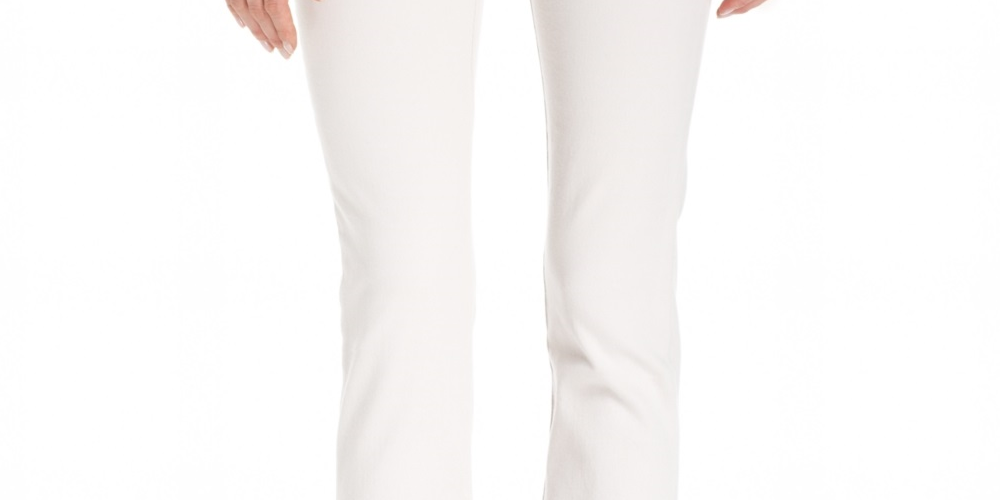 Charter Club Women's Lexington Tummy Control Straight Leg Jeans Beige Size 18