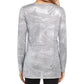 Karen Kane Women's Metallic Knit Top Metallic Silver Size X-Small