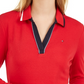 टॉमी हिलफिगर महिलाओं के लिए कॉटन लॉन्ग स्लीव पोलो शर्ट लाल, साइज़ स्मॉल