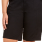 Style & Co Women's Plus Size Cotton Bermuda Shorts Black Size Petite Small