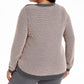 Charter Club Women's Plus Button Trim Contrast Accent Sweater Gray Size 0X