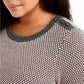 Charter Club Women's Plus Button Trim Contrast Accent Sweater Gray Size 0X