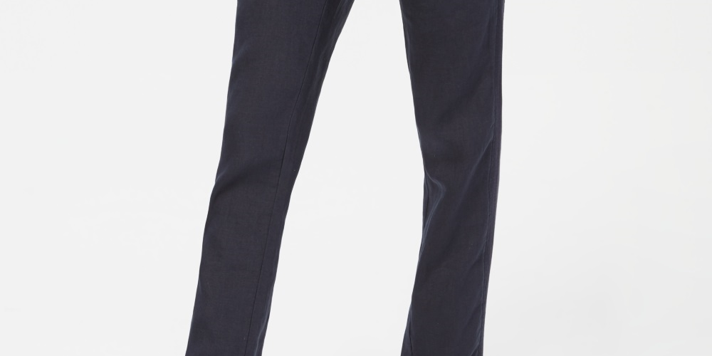 Tommy Hilfiger Women's Linen Jogger Pants Blue Size 8