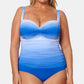 Bleu By Rod Beattie Women's Ruched Sweetheart Neck One Piece with Underwire Swimsuit Blue Size 20W