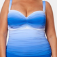 Bleu By Rod Beattie Women's Ruched Sweetheart Neck One Piece with Underwire Swimsuit Blue Size 20W