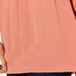 Style & Co Women's Babydoll Tunic Shirt Orange Size Petite X-Large