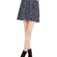 Maison Jules Women's Tweed Metallic Mini Skirt Blue Size 10