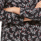 Karen Scott Women's Printed Turtleneck Top Black Size X-Large