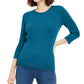 Maison Jules Women's Ribbed Crew-Neck Sweater Green Size XX Large