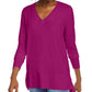 Maison Jules Women's V-Neck Sweater Pink Size X-Small