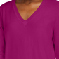 Maison Jules Women's V-Neck Sweater Pink Size X-Small