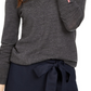 Charter Club Women's Button Cuff Crewneck Merino Wool Sweater Gray Size X-Small