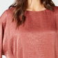 Alfani Women's Washed Satin Dolman Sleeve Bubble Top Pink SizePL