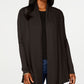 Karen Scott Women's Pointelle Collar Cardigan Brown Size Petite Medium