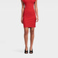 DKNY Women's Cap Sleeve Square Neck Short Sheath Party Dress Red Size 6