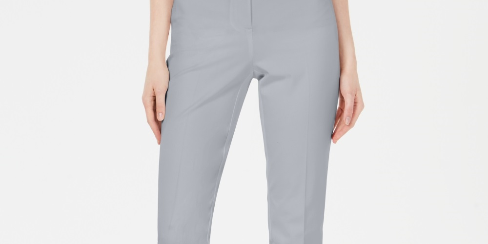 Alfani Women's Bi Stretch Hollywood Skinny Pants Gray Size 14 Petite