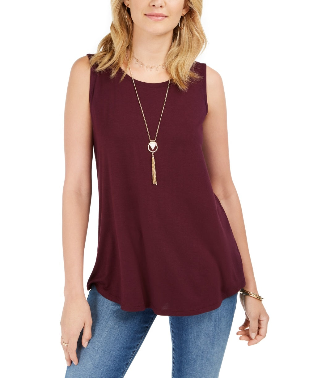 Style & Co Women's Swing-Fit Tank Top Med Purple Size Medium