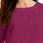 Charter Club Women's Eyelet Bell-Sleeve Top  Red Size Medium