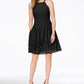Vince Camuto Women's Laser-Cut Fit & Flare Dress Black Size 10