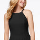 Vince Camuto Women's Laser-Cut Fit & Flare Dress Black Size 10