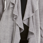 Karen Scott Women's Ruffle Front Cardigan Gray Size X-Small