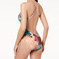 Vince Camuto Women's Lagoon V Neck One Piece Swimsuit Green Size 12