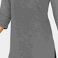 Karen Scott Women's Cotton BOAT Neck 3/4 Sleeve Knit Top Gray Size Small