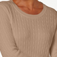Karen Scott Women's Cotton Cable Knit Sweater Brown Size Petite X-Large