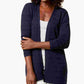 Karen Scott Women's Pointelle-Knit Cardigan  Navy Size Small