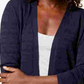 Karen Scott Women's Pointelle-Knit Cardigan  Navy Size Small