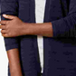 Karen Scott Women's Pointelle-Knit Cardigan  Navy Size Small