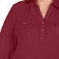 Karen Scott Women's Plus Size Cotton 3/4 Sleeve Polo Top Red Size 0X