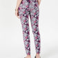 Charter Club Women's Printed Tummy Control Jeans Blue Size 12 Petite