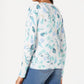 Charter Club Women's Floral Print Cardigan Gray Size XX-Large