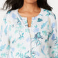 Charter Club Women's Floral Print Cardigan Gray Size XX-Large