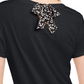 Maison Jules Women's Tie Back Solid T-Shirt Black Size X-Large