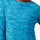 Karen Scott Women's Marled Sweatshirt Blue- Size PS