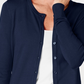 Charter Club Women's Crewneck Cardigan Blue Size Petite Medium