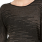 JM Collection Women's Metallic Knit Top Black Size Medium