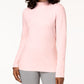Karen Scott Women's Cotton Mock Neck Top Pink Size X-Large