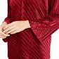 Alfani Women's Ribbed Velvet Top Wine Size Petite X-Large