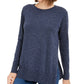 Maison Jules Women's Cotton Crew-Neck Sweater Blue Size X-Small