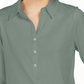 Charter Club Women's Supima Cotton 3/4 Sleeve Polo Green Size Small