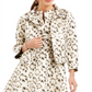 Natori Women's Short Length Blazer Evening Jacket Gold Leopard Size X-Large