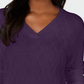 Karen Scott Women's Basket Stitch Sweater Purple Size Small
