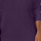 Karen Scott Women's Basket Stitch Sweater Purple Size Small