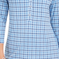 Charter Club Women's 3/4 Sleeve Printed Polo Top Blue Size X-Large