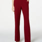 Charter Club Women's Belted Tummy Control Trousers Wine Size 6