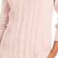 Charter Club Women's Petite Cable-Knit Button-Trim Sweater Pink Size -PS/M